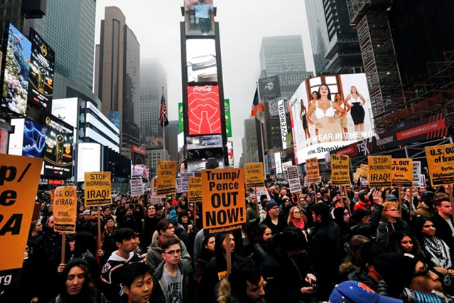 “Enough is enough. No More Nonsense” Americans on Streets to condemn US Action In Baghdad, Killing Iranian 4 star General 1 “Enough is enough. No More Nonsense” Americans on Streets to condemn US Action In Baghdad, Killing Iranian 4 star General 1