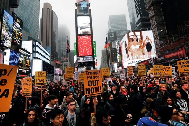 “Enough is enough. No More Nonsense” Americans on Streets to condemn US Action In Baghdad, Killing Iranian 4 star General 1