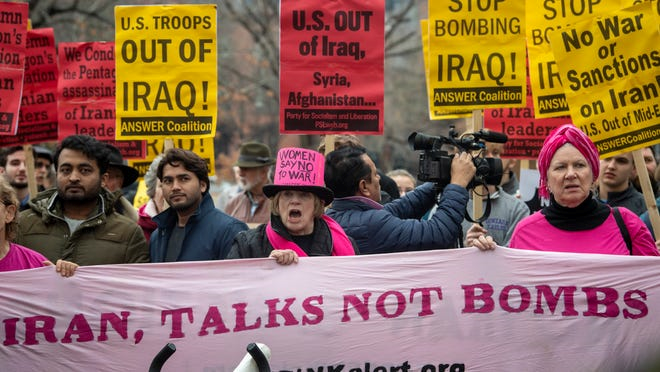 “Enough is enough. No More Nonsense” Americans on Streets to condemn US Action In Baghdad, Killing Iranian 4 star General 2 “Enough is enough. No More Nonsense” Americans on Streets to condemn US Action In Baghdad, Killing Iranian 4 star General 2
