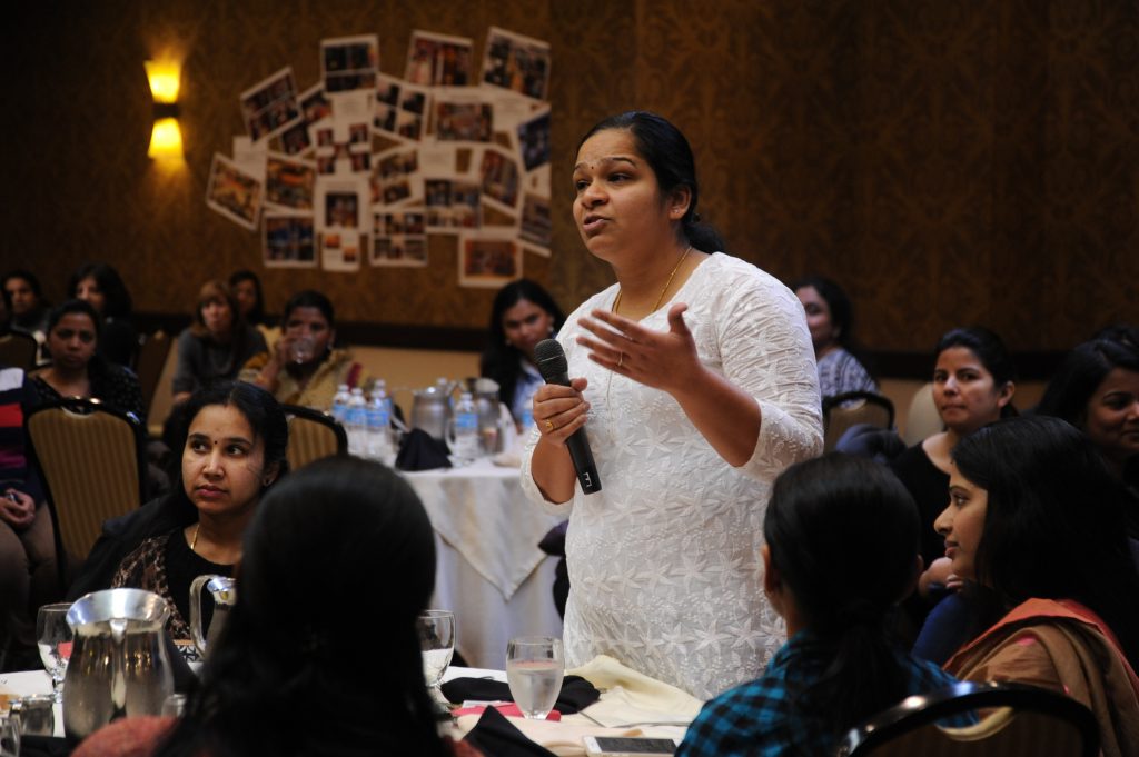 Types of Communication 1 woman holding microphone describing types of communication