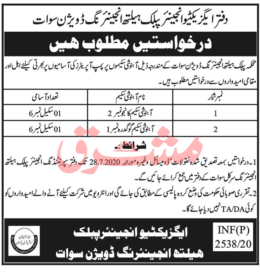 Public Health Engineering Division, Swat 1 public health