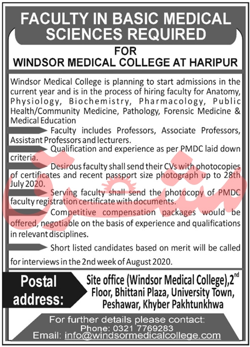faculty required
