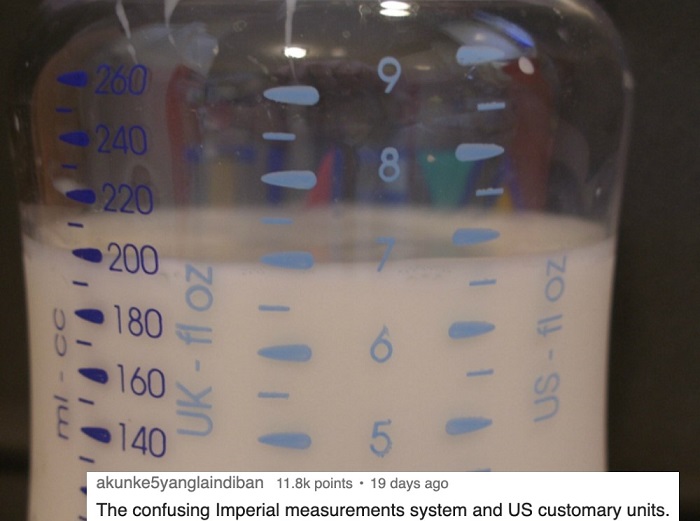 a baby feeder showing measurements for the american problems