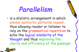 Text showing parallel structure