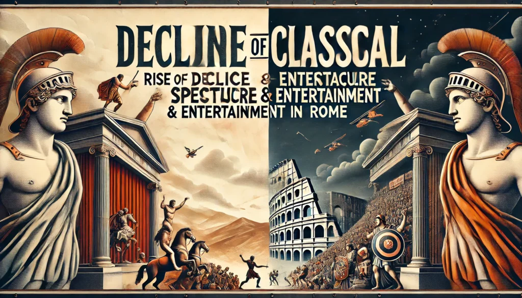 Decline of Classical Drama: Rise of Spectacle & Entertainment in Rome 1 Decline of Classical Drama (Rise of Spectacle & Entertainment in Rome)